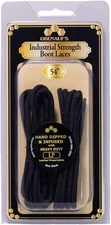Boot Laces Industrial Strength Black Waxed round 1 Pair