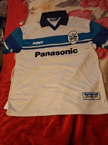 huddersfild town extra/large blue/white football shirt