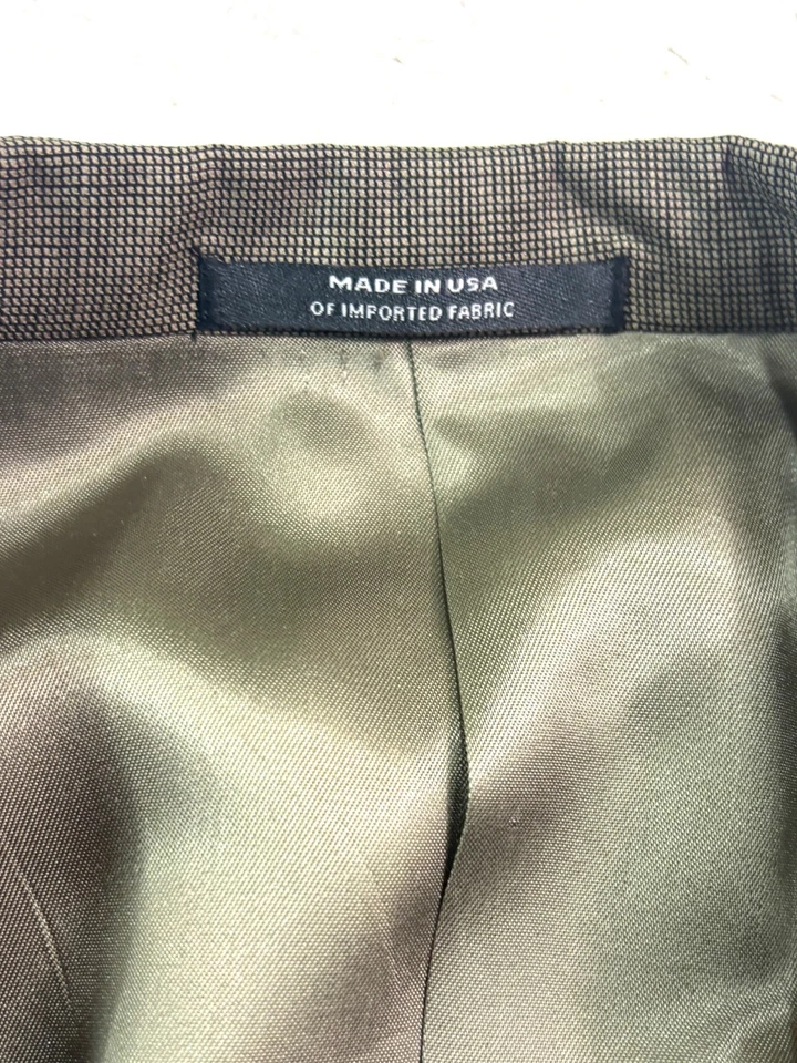 De colección Años 90 Austin Reed London 46L 38x32 2 piezas Pantalón Traje Marrón Toda Temporada Lana EE. UU. Foto 4 de 4