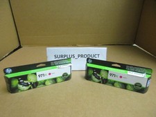 LOT OF 2 GENUINE HP 971XL CN627AM MAGENTA HI YIELD INK EXP 10/18,10/17SEALED BOX