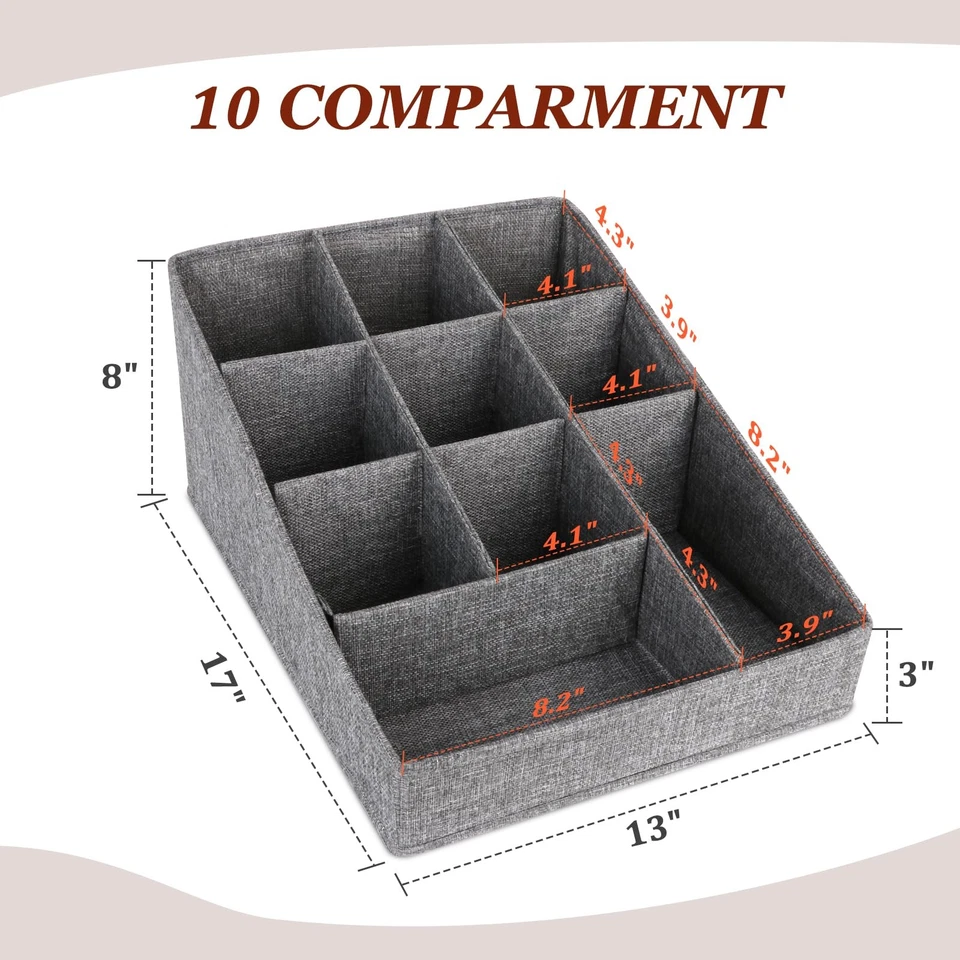 Coffee Station Organizer for Counter, Fabric Coffee Pods Holder Storage Baske... Foto 4 de 4