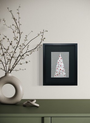 Winter Snowy Tree Painting # 12 -Winter Scene 8.75x10.75 Hand Painted LF Scott 