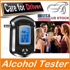 Alcohol Breathalyzer Police Digital Breath Analyzer Tester LCD Test Detector NEW