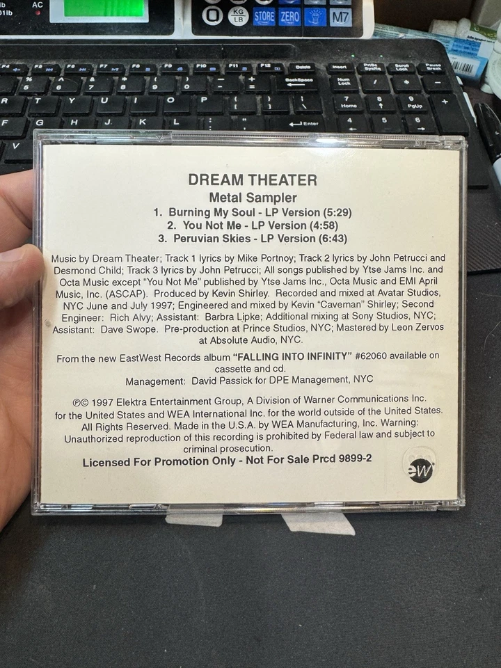 Dream Theater Metal Sampler Cd Falling Into Infinity NO SCRATCHES! - Image 2 of 3