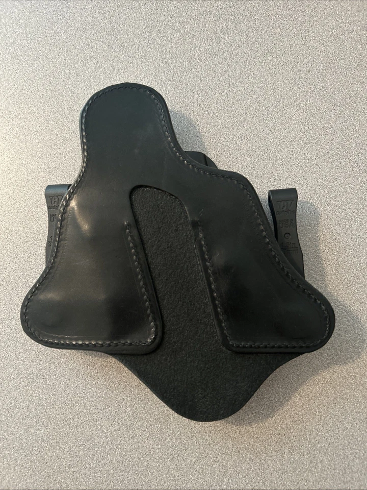 Coldre Ruger SR9C IWB Comp-Tac MTAC mão direita Kydex couro 1,5” clipes de cinto - Imagem 2 de 2