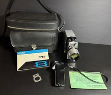 Vintage Yashica Super-8 25 Movie Camera 12-30mm Lens Case Grip Manual Filter Key