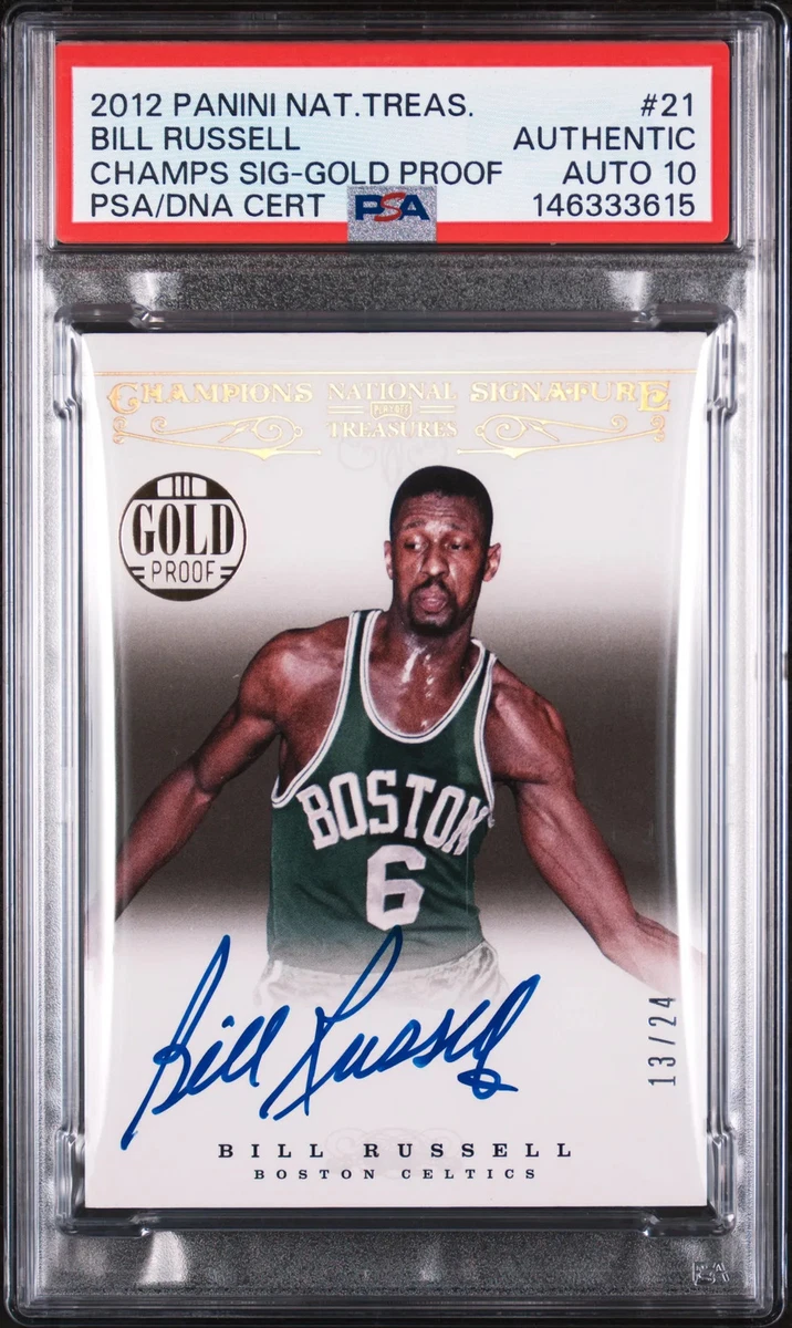 25+ Panini Bill Russell Basketball Autographed Sports Trading