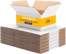 White Corrugated Mailing Box 9X6X4'' Shipping Boxes Cardboard