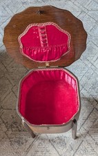 Vintage  Sewing Box / Wood Craft Box Made in England by Morco