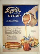 Original 1921 Food & Beverage Ad: Femtor Maple Flavor Syrup-Old Fashioned Taste