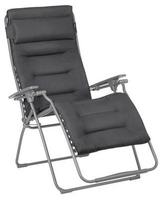 Lafuma BE COMFORT FUTURA Garten Liegestuhl Relaxliege klappbar Textilen Grau