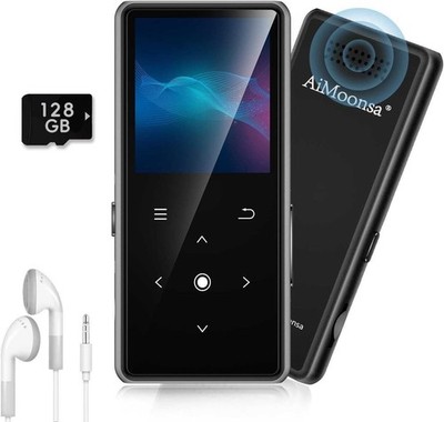 128GB MP3 Player with Bluetooth Wireless Music Player HiFi Digital Audio FM Radi