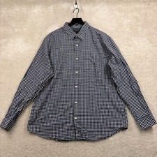 Banana Republic Shirt Mens Size Medium Blue Plaid Long Sleeve Button Up Slim