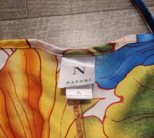 Natori Bright Tropical Floral Print Chemise Nightgown Size XL - Picture 2 of 4