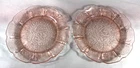 2 Jeannette Cherry Blossom Pink Depression Glass Child’s 6" Plates