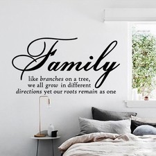 Sticker Mural Imperméable Famille Comme Branche Citation Amovible PVC 1pcs Neuf
