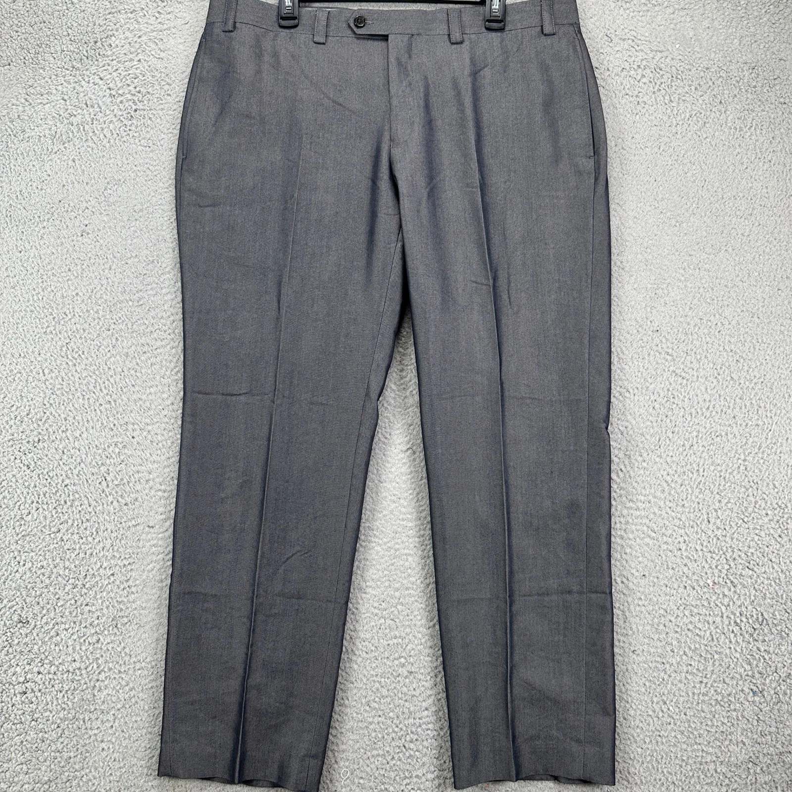 Lauren Ralph Lauren Mens Dress Pants 38X30 Gray Flat Front Streight Leg Comfort
