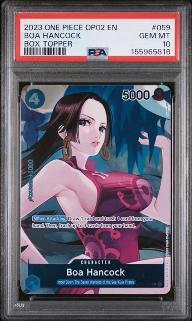 2023 One Piece Op02-Paramount War #059 Boa Hancock Box Topper PSA 10