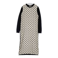 Tory Burch Wool and silk paneling, XXS dress Beige black 6-0816M∞