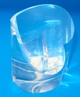 STEUBEN Art Glass Downward Facing Crystal Heart Paperweight, Figurine, 3 1/2"