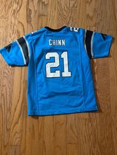 JEREMY CHINN AUTOGRAPHED SIGNED  PANTHERS #21 WHITE JERSEY BECKETT WITNESSED.!!!