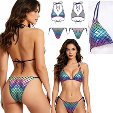 Women Swimsuit Bikini Tops Bikini Set Underwire Swimwear Dancing Lingerie Rave