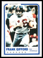 1985 RJR Nabisco Frank Gifford NY GIANTS Football card Promo *RARE*