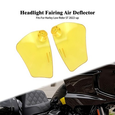 Seitlicher Luftabweiser Windabweiser Spoiler Gold für Harley Low Rider ST 22-up