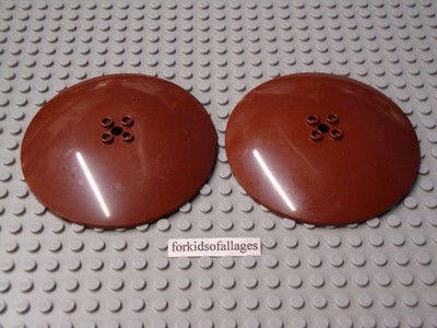2x Lego 10x10 Inverted Dish Reddish Brown 50990a Hollow Studs Star