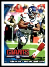 Ahmad Bradshaw 2010 Topps #163 Giants NFL READ FREE SHIPPING AutographDen