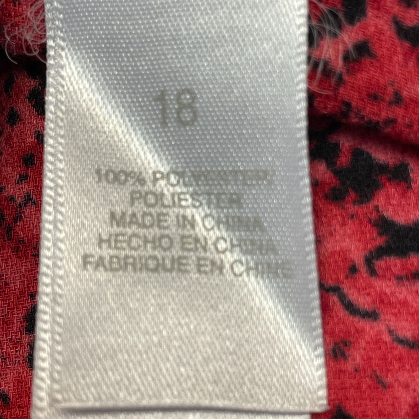 Vintage Python Button Tunic Top Womens 18 Red Sna… - image 11