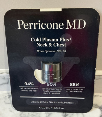 Perricone MD Cold Plasma Plus + Neck & Chest SPF 25 Moisturizer New