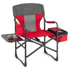 Costway Folding Camping Chair Heavy-Duty Director Chair Supports 400Lbs For