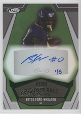 2023 SAGE Low Series Peak Performance Green /5 Bryce Ford-Wheaton Auto 0b2