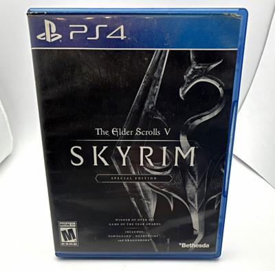 Bethesda The Elder Scrolls V Skyrim Special Edition PS4 2016 RPGM NTSC CIB W Map