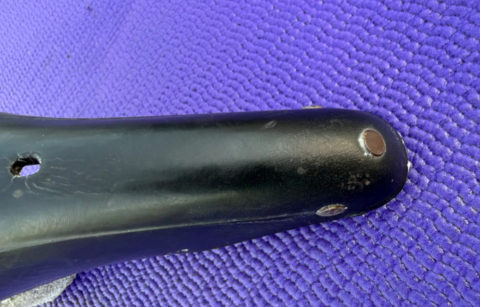 Sillín de cuero Brooks B-15 Champion estrecho B15 *Drillium* 1970 EXCELENTE√ Foto 3 de 4