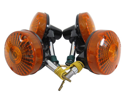 SUZUKI TS100 TS125 TS185 TS250 TS400 FRONT+REAR TURN SIGNAL LAMP LIGHT X4 (CC)