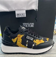 Versace Jeans Conture Chaussure Femme Noir Taille 36 (Semelle Intérieure 25 CM )