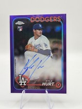 Kyle Hurt 2024 Topps Chrome RC Autograph Purple Refractor #d 62 /250 LA Dodgers