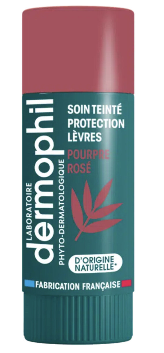 Baume à lèvres Dermophil pourpre rosé pour un éclat frais au quotidien