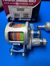 Accurate conventional reel BV2-600 2-speed  right side handle in MINT condition!
