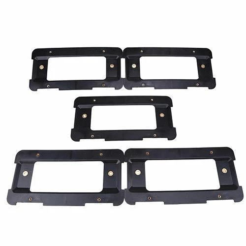 Marco de soporte de matrícula trasero 5 piezas cubierta negra ajuste universal Audi BMW VW Foto 3 de 4