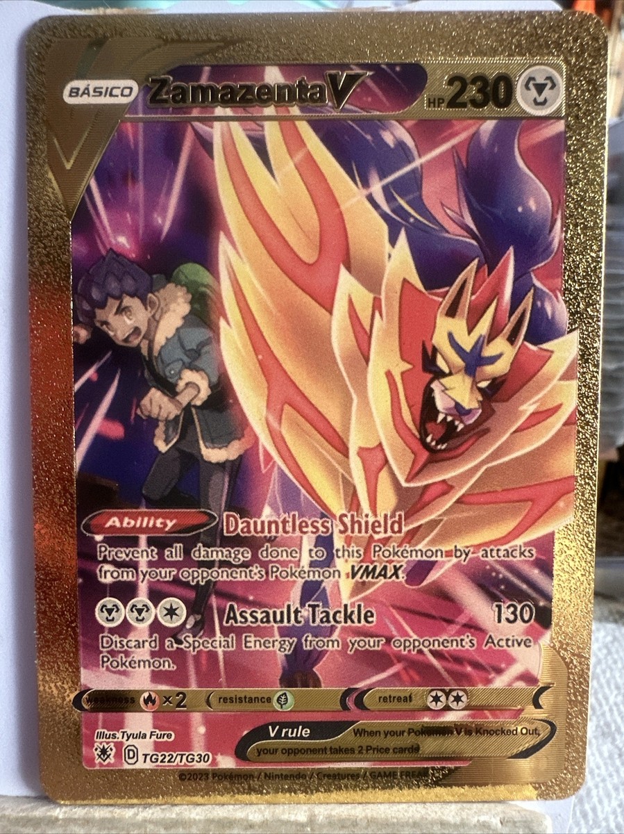 Zamazenta V Tg22/TG30 Secret Rare 💥Fan Art 💥Pokemon Card