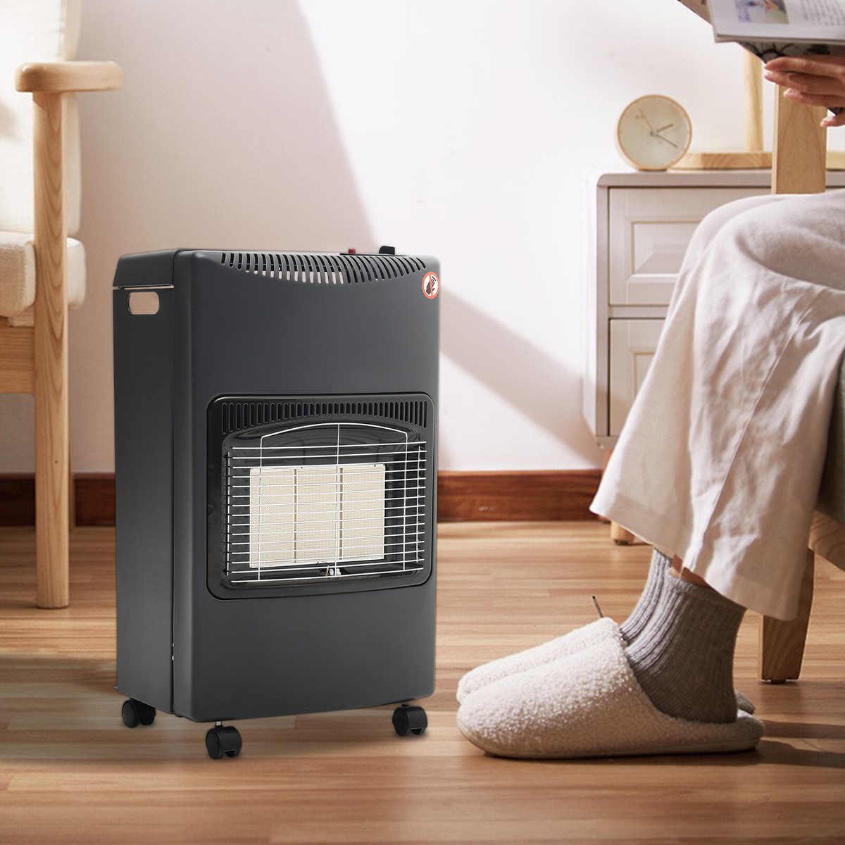 4.2KW PORTABLE ROOM HEATERS BUTANE GAS SPACE CABINET HEATER WITH 3 HEAT  SETTINGS | eBay
