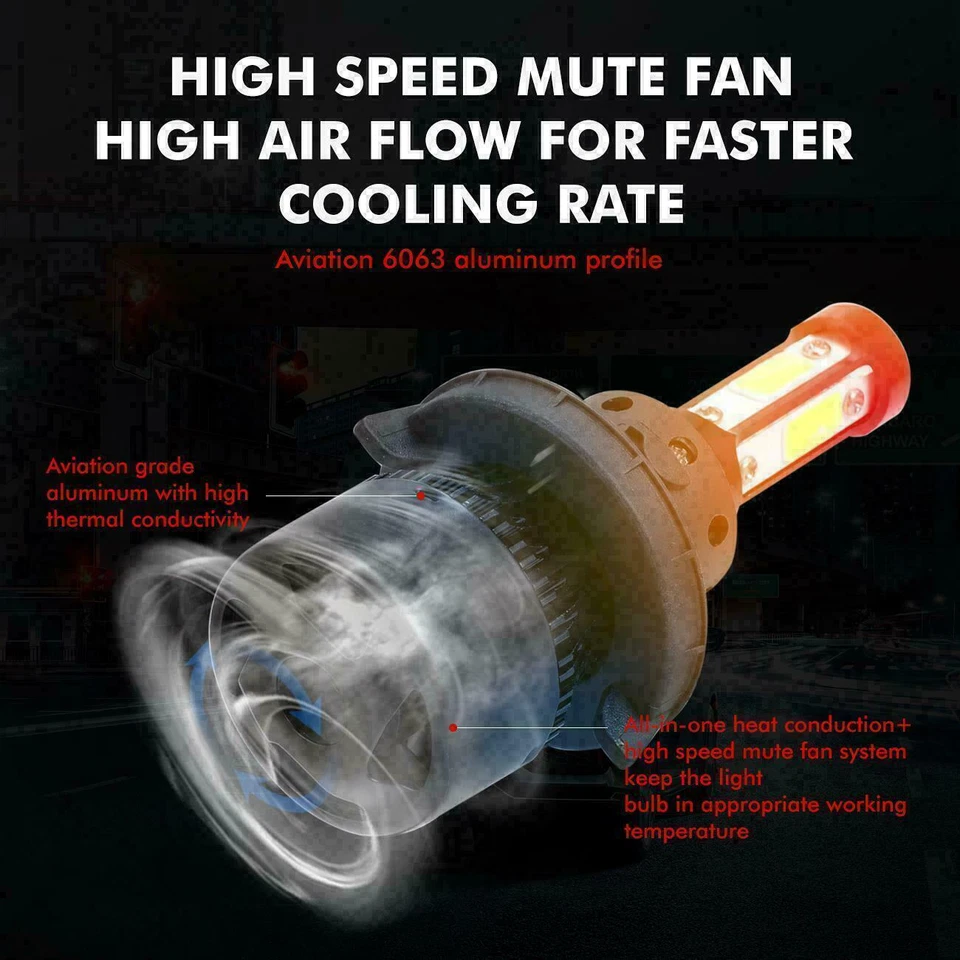 Faro LED H13 9008 blanco 2 bombillas haz alto/bajo para Chevy HHR 2008-2011 Foto 4 de 4