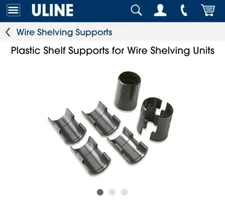 ULine H-1205-SPRT Plastic Shelf Supports for Wire Shelving Units BRAND NEW 4PACK