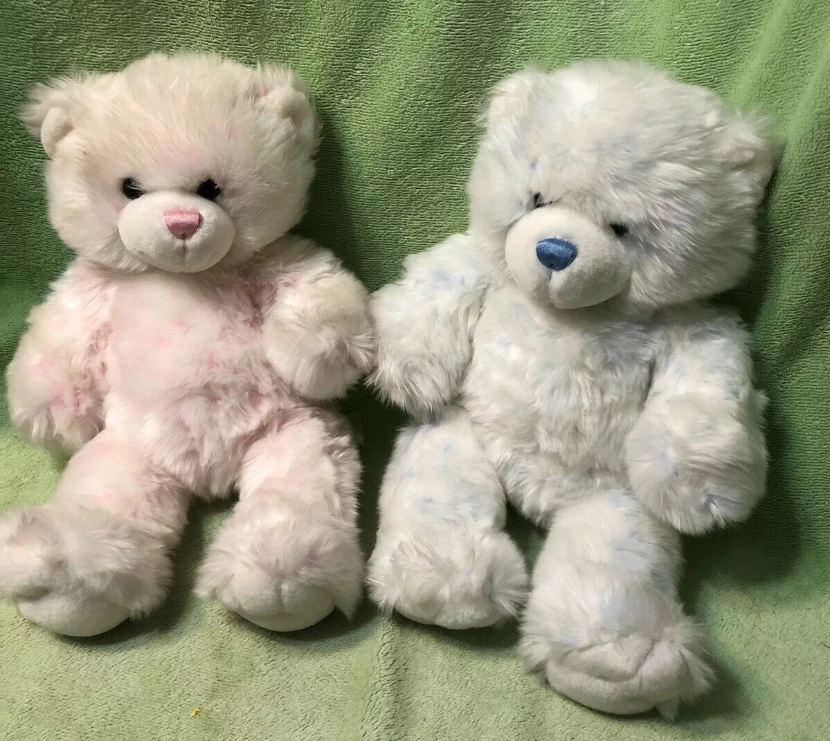 Build A Bear Cotton Candy White Pink Bear White Blue Bear Stuffed Toys 15