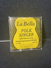VINTAGE La Bella 830 Folk Singer Nylon Ball End Strings For Folk Guitar One Set