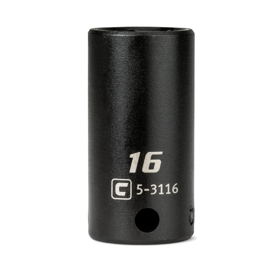 Capri Tools 3/8" Drive Semi-Deep Impact Socket - SAE Sizes 5/16" To 1", 6-Point