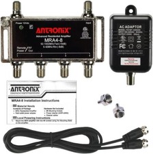 Compact 4-Port Cable Signal Booster for Enhanced HDTV  Internet Connections